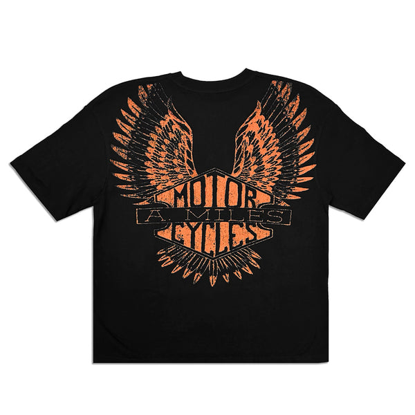 KIY STUDIOS "RIDE A.MILES" BLACK T-SHIRT