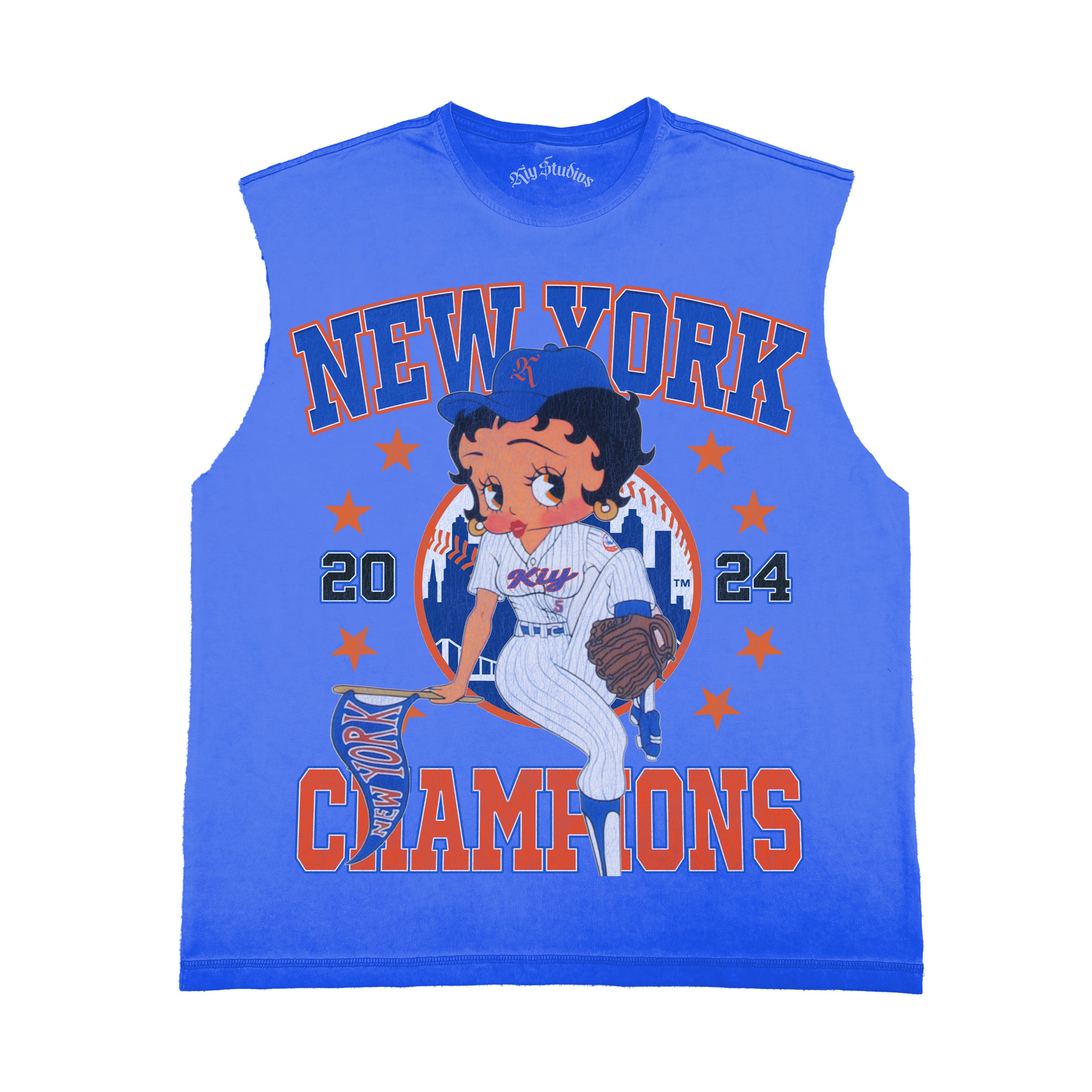 Kiy Studios "NYC" Blue Sleeveless Shirt