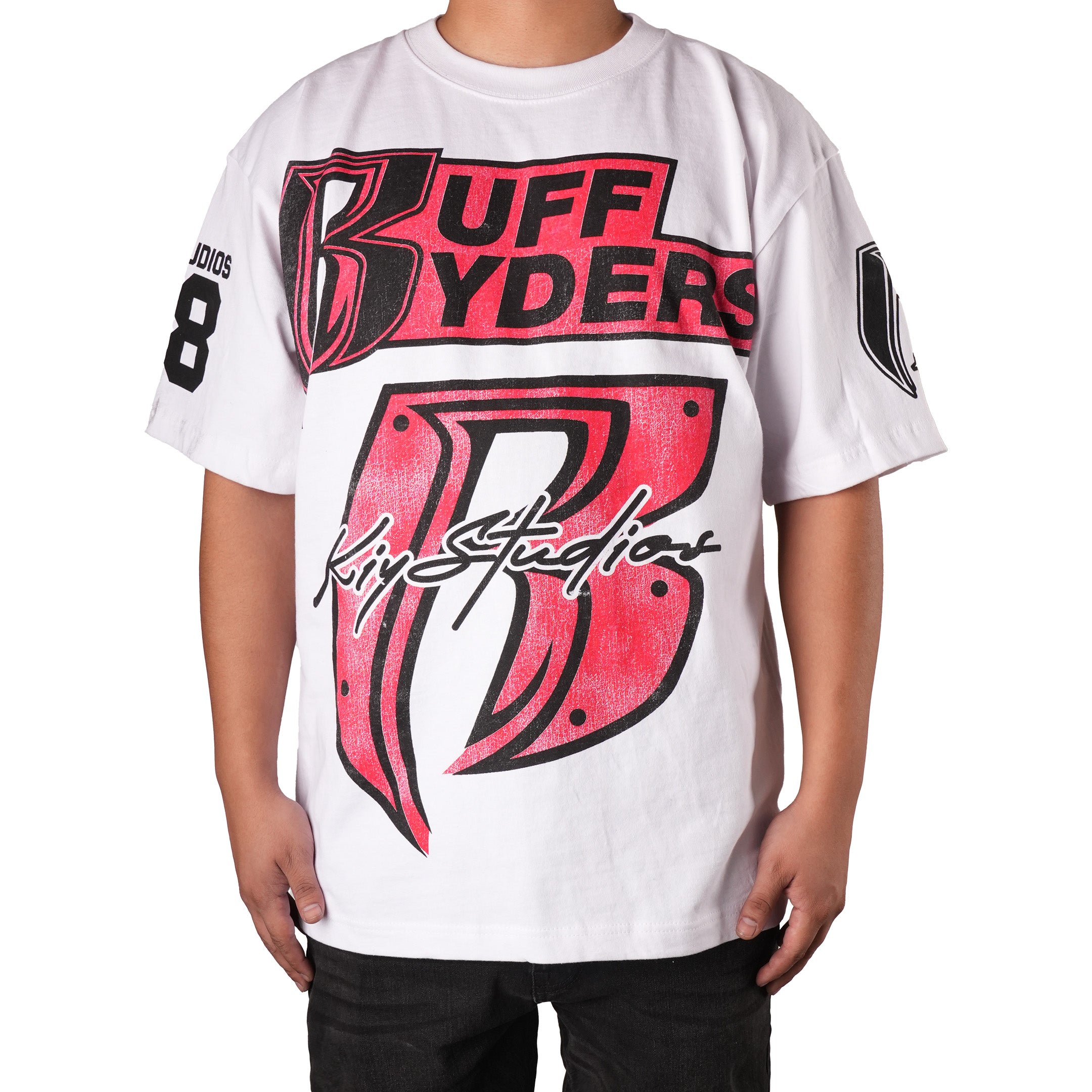 KIY STUDIOS X RUFF RYDERS "RYDE OR DIE" White/Red Tee