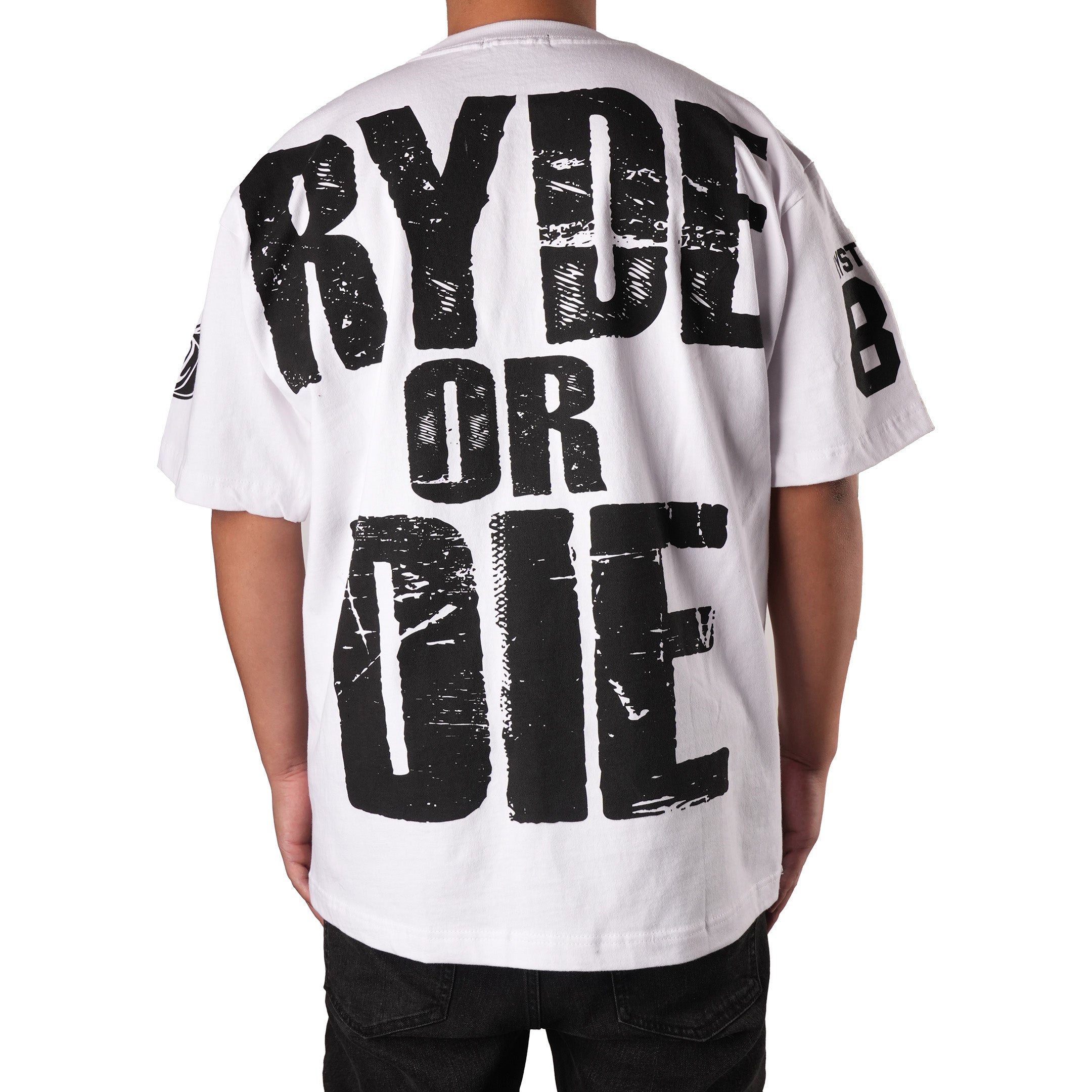 KIY STUDIOS X RUFF RYDERS "RYDE OR DIE" White/Red Tee