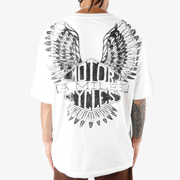 KIY STUDIOS "RIDE A.MILES" WHITE T-SHIRT