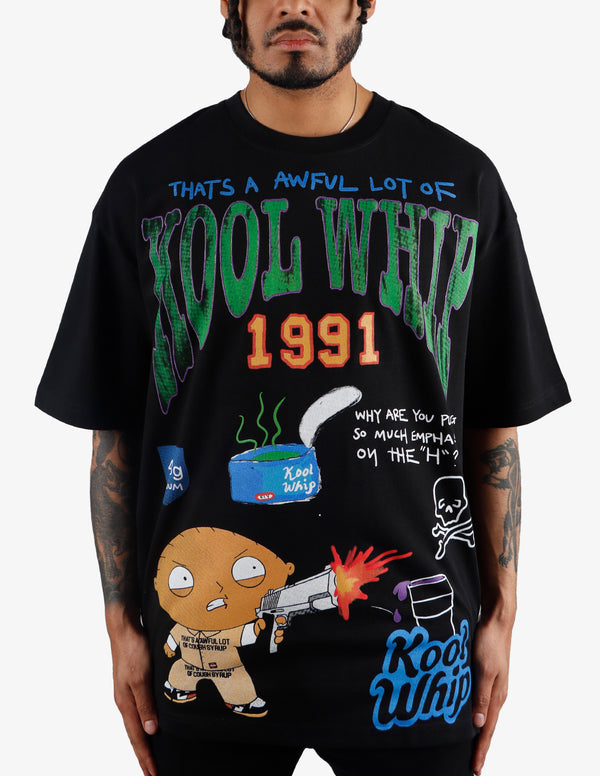 KIY STUDIOS "AWFUL LOTTA KOOL WHIP" BLACK T-SHIRT
