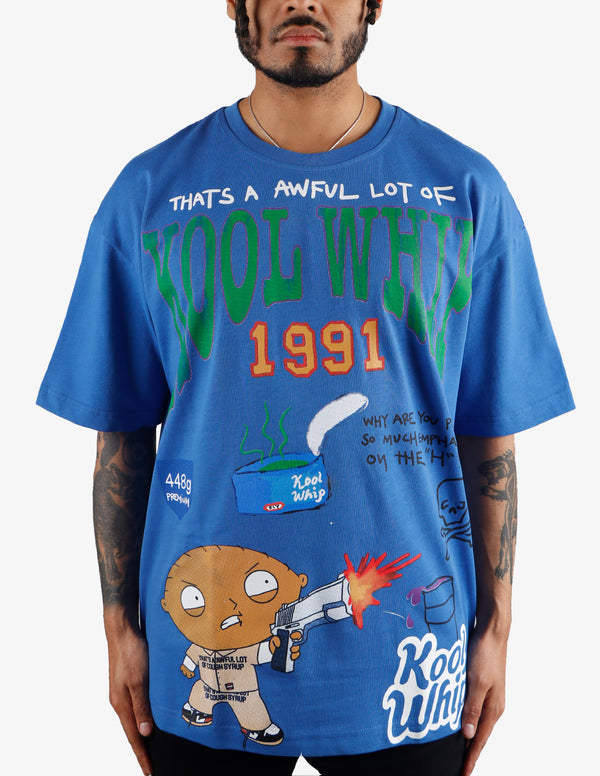 KIY STUDIOS "AWFUL LOTTA KOOL WHIP" BLUE T-SHIRT