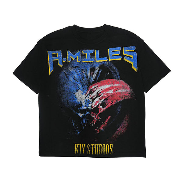 KIY STUDIOS x A.MILES "DOMINATION" BLACK T-SHIRT