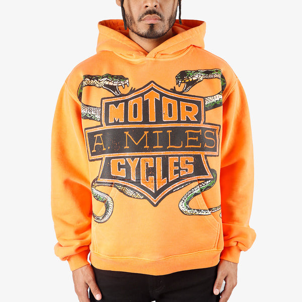 KIY STUDIOS "SPEED SERPENT" ORANGE HOODIE