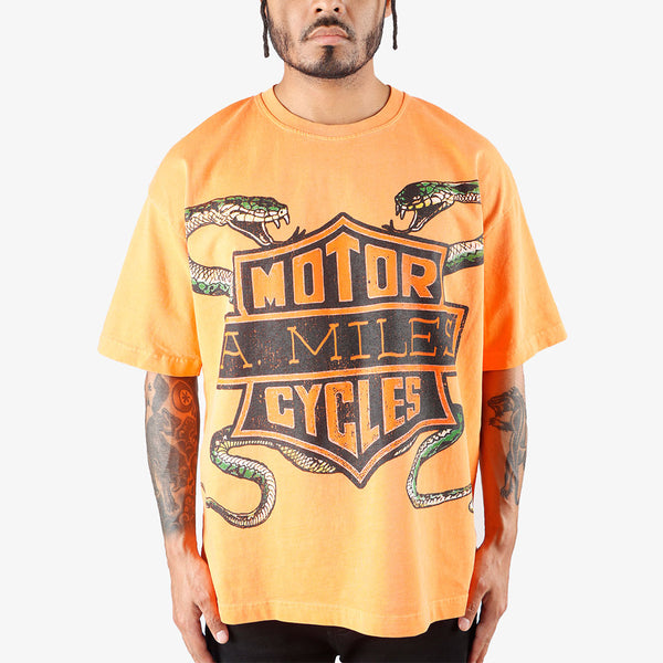 KIY STUDIOS "SPEED SERPENT" ORANGE T-SHIRT