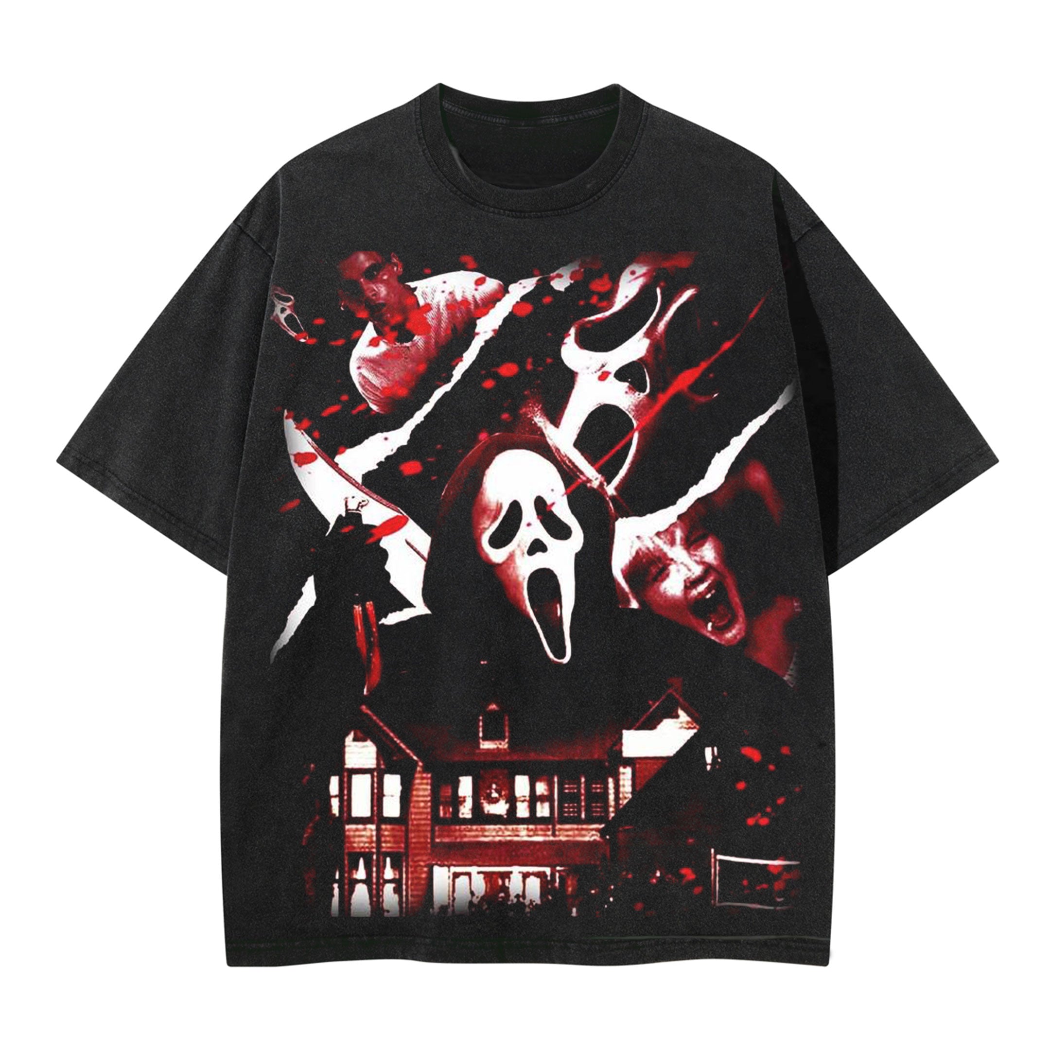 KIY STUDIOS "SCARY MOVIES" Black T-Shirt