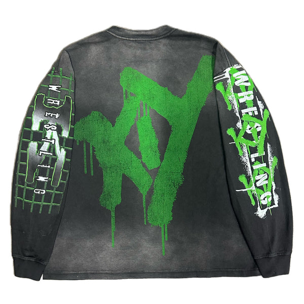 Kiy Studios "KIY X" Enzyme Wash Black L/S Tee