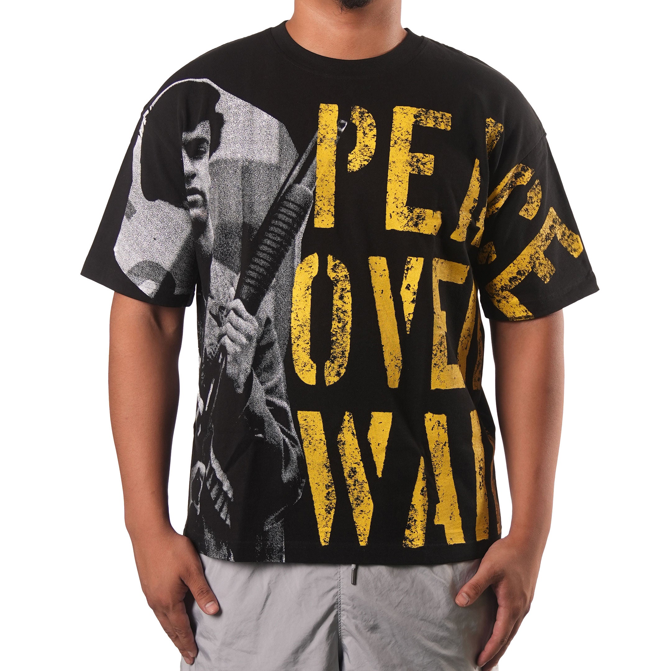 KIY STUDIOS "PEACE OVER WAR" Black Tee