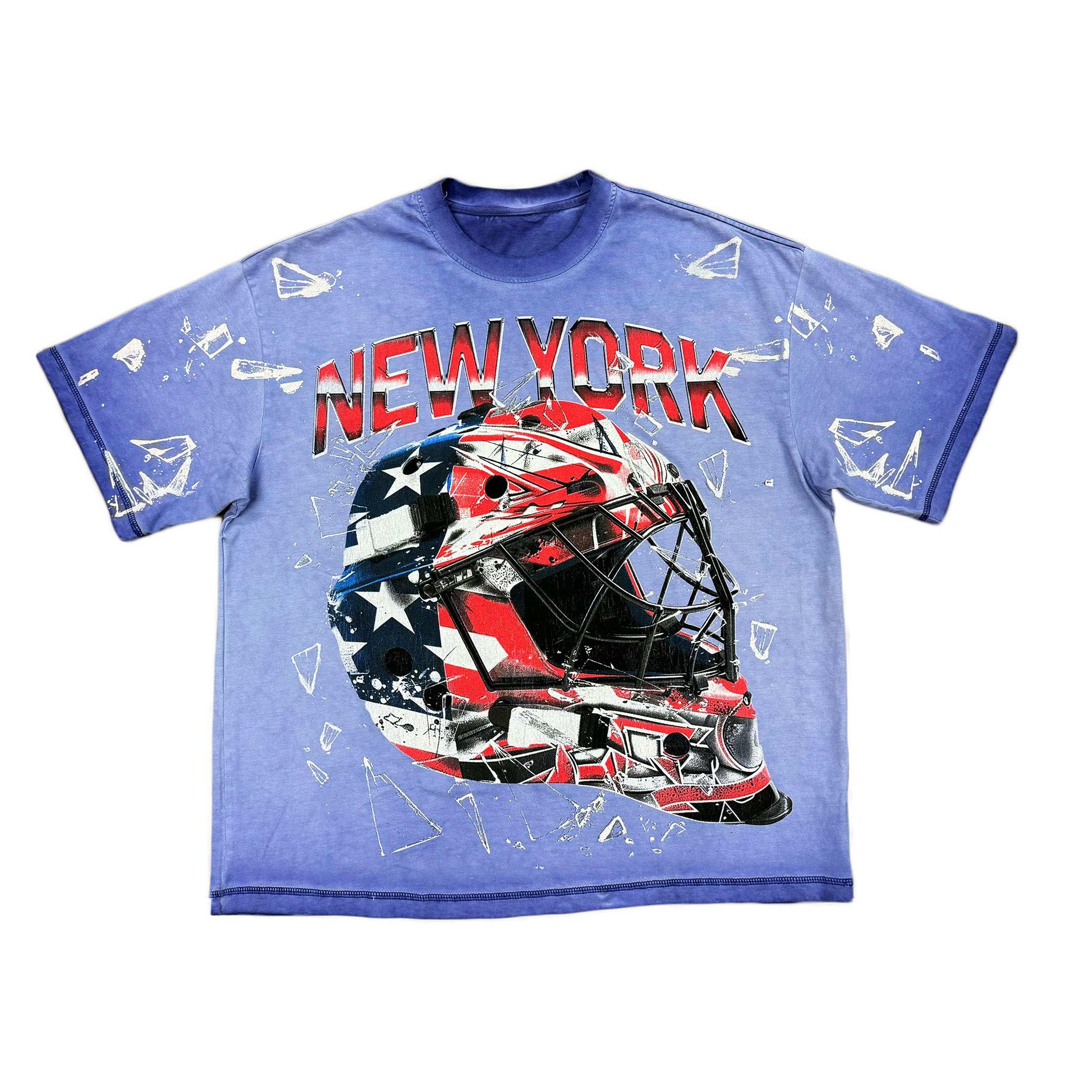 Kiy Studios "PENALTY KILL" Grunge Wash Blue Tee