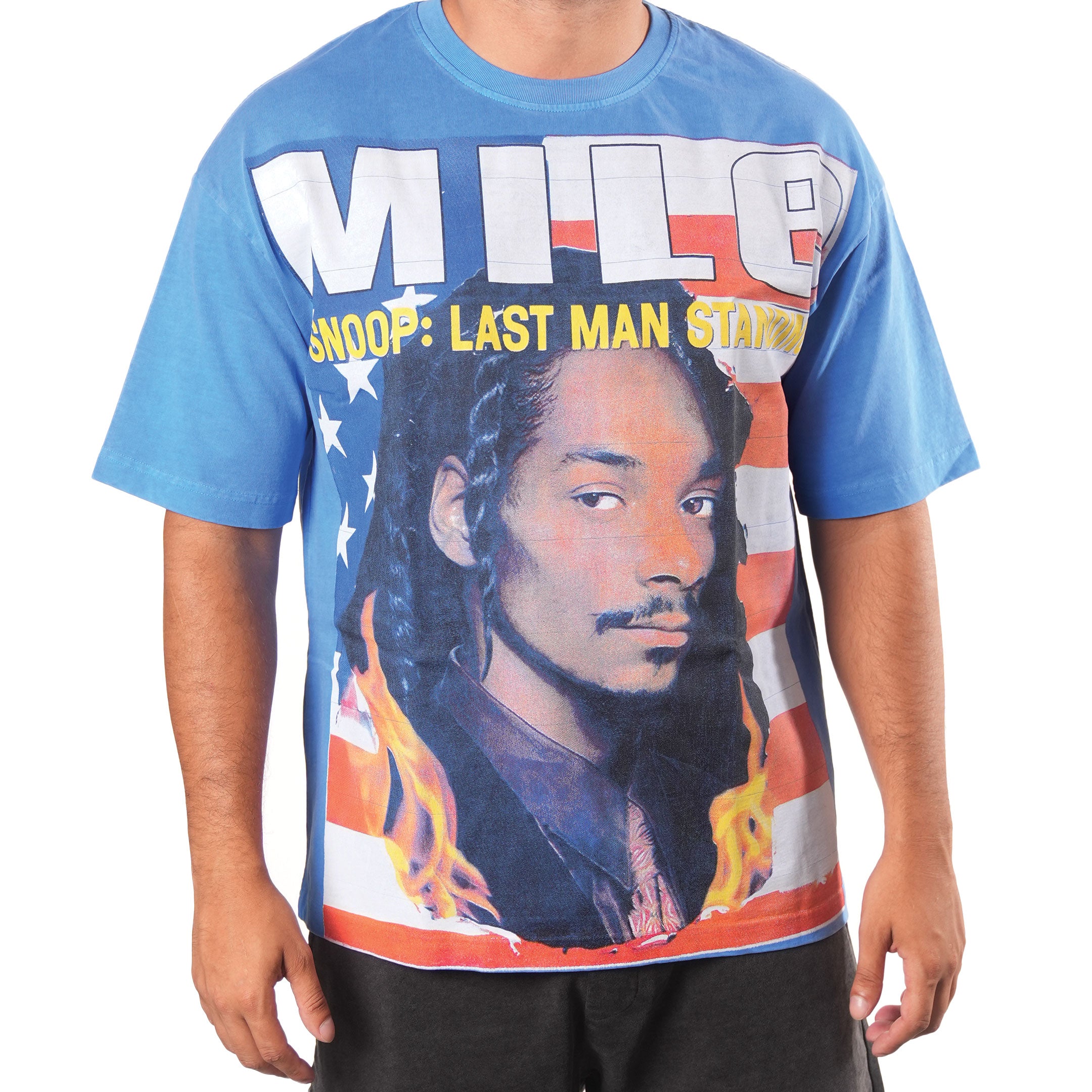 KIY STUDIOS x A.MILES "BEST RAPPER ALIVE" Ocean Blue Vintage Wash Tee