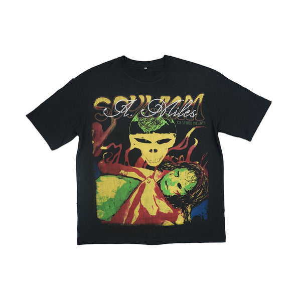 KIY STUDIOS x A.MILES "SOUL JAM" BLACK T-SHIRT