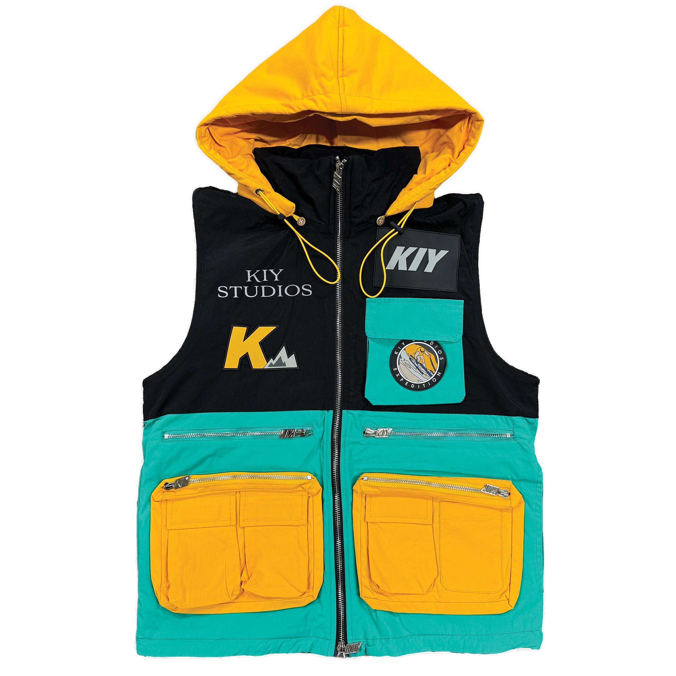 KIY STUDIOS "EXPEDITION" TEAL/MAIZE VEST