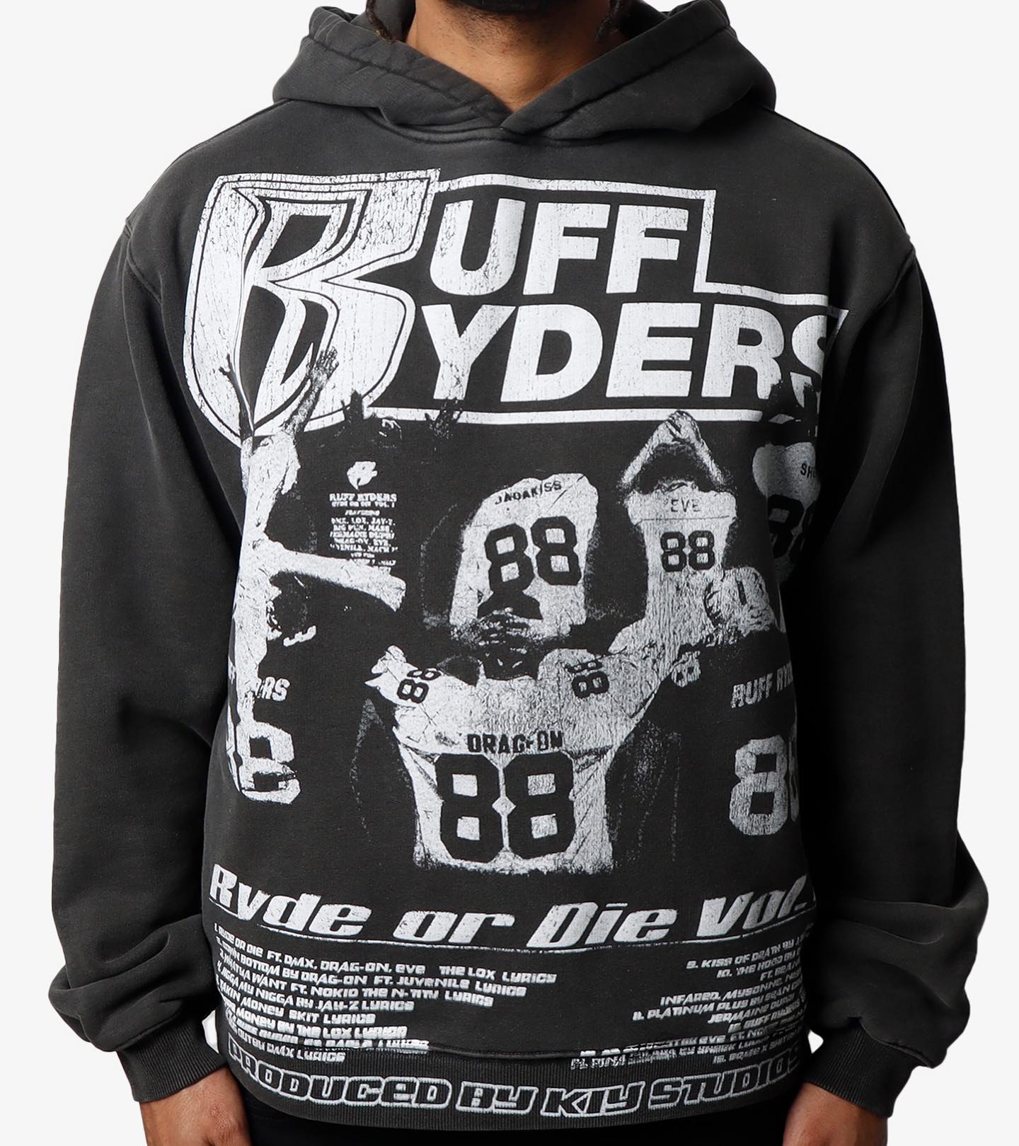 Ruff Ryders "Vol.1" Black Pigment Hoodie