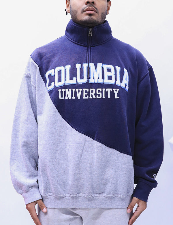 "COLUMBIA" REWORKED VINTAGE QUARTER ZIP SWEATER