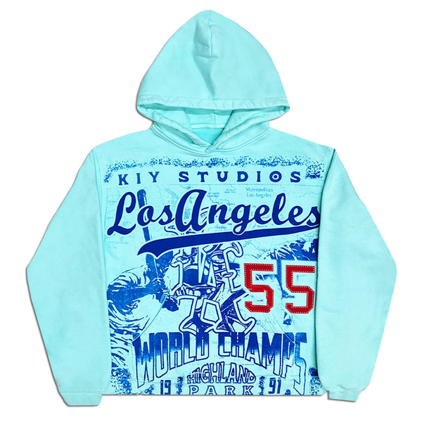 KIY STUDIOS "LA WORLD CHAMPS" TIFFANY HOODIE