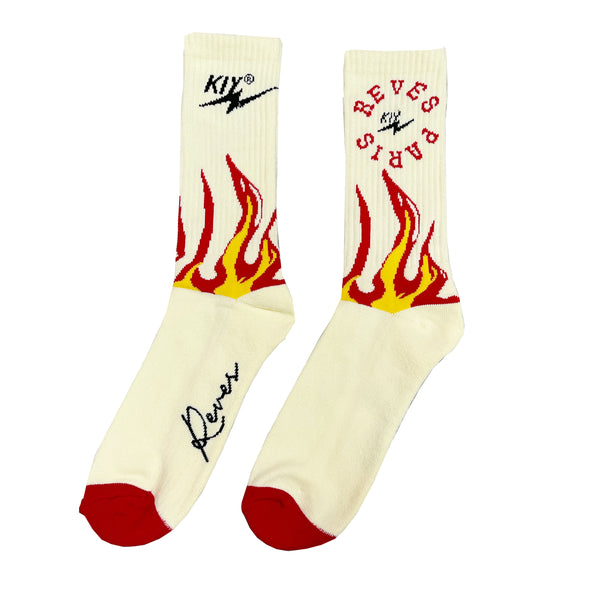 Reves x Kiy Studios “FEET ON FIRE” Sock Cream